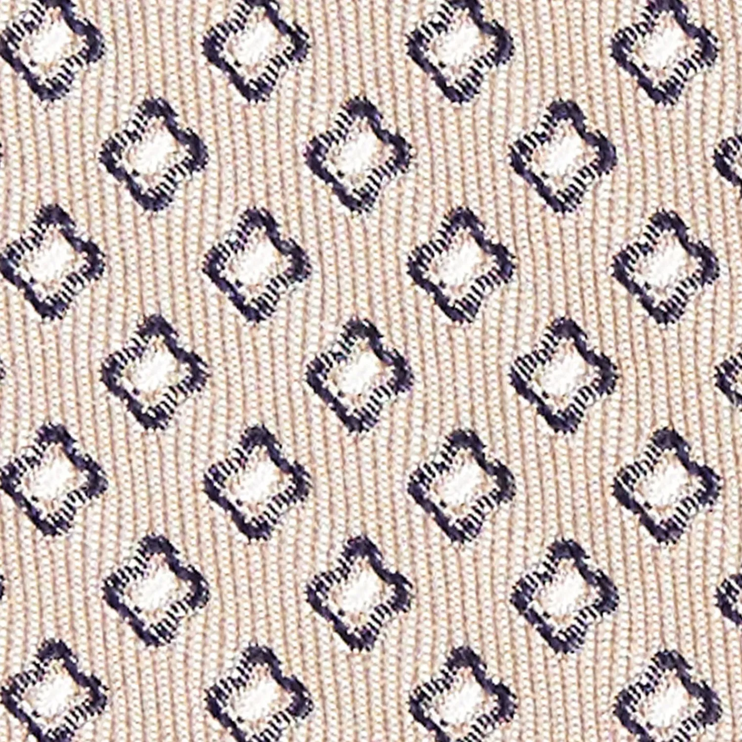 Beige Sartorial Jacquard Silk Tie - Small Flower Pattern>E.Marinella Outlet