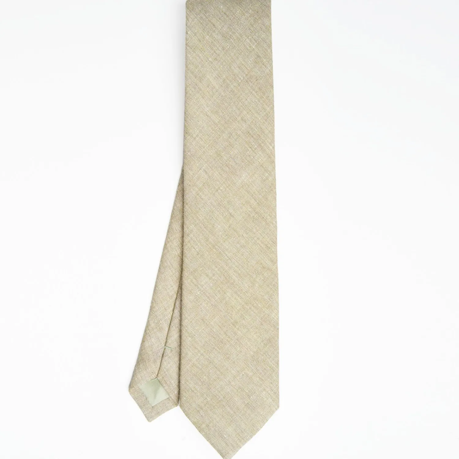 Beige Sartorial Linen And Cotton Tie - Solid Color>E.Marinella Best