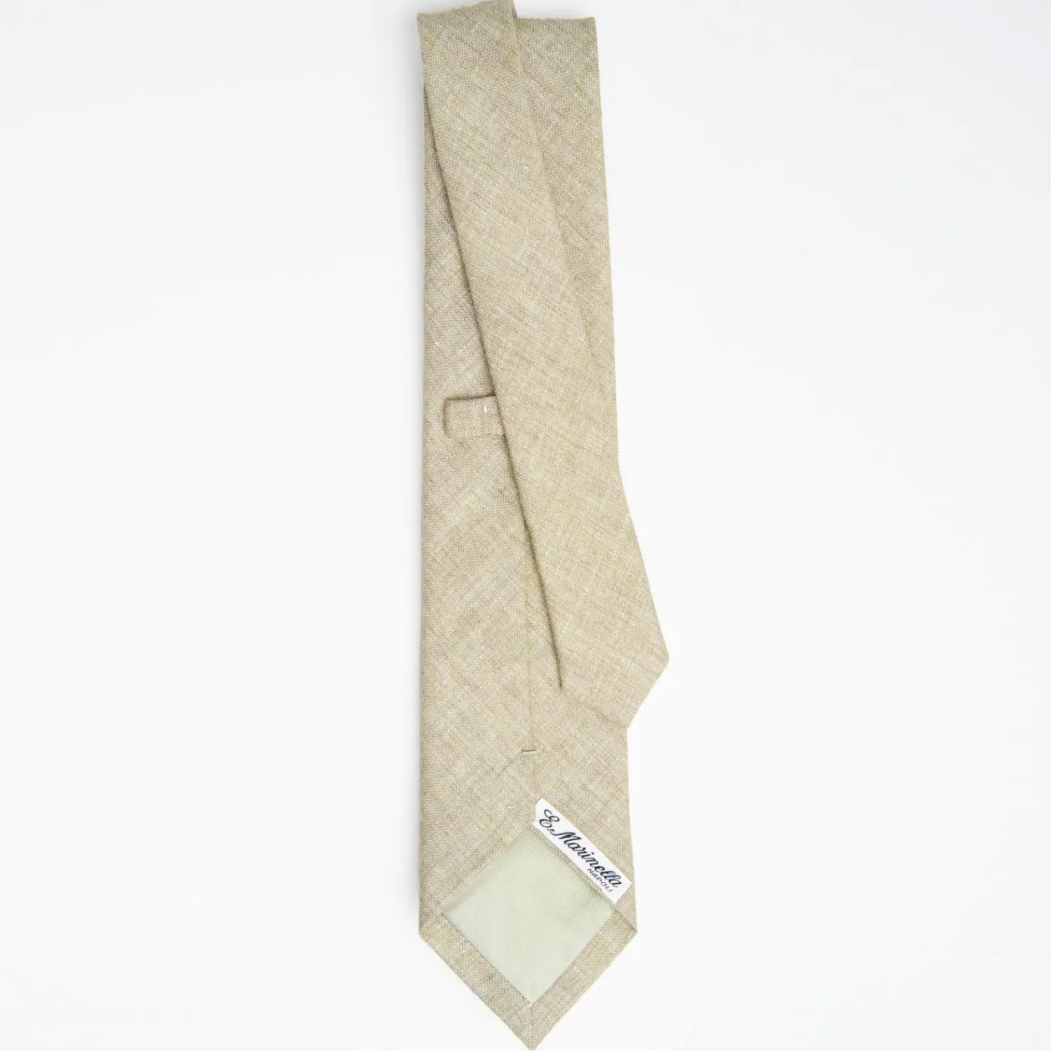 Beige Sartorial Linen And Cotton Tie - Solid Color>E.Marinella Best