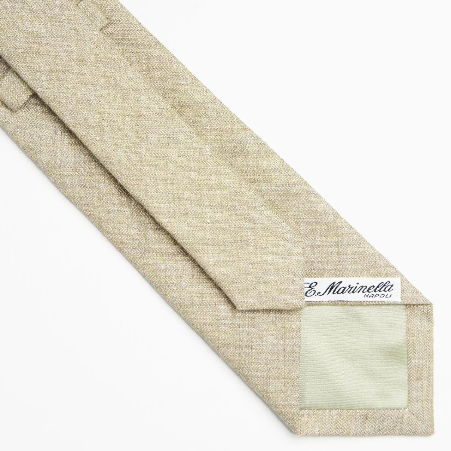 Beige Sartorial Linen And Cotton Tie - Solid Color>E.Marinella Best