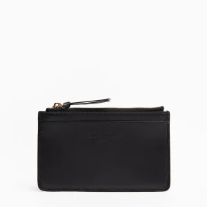 Black Leather Zip Credit Card Holder>E.Marinella Clearance