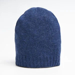 Blue And Grey Bicolor Cashmere Beanie>E.Marinella New