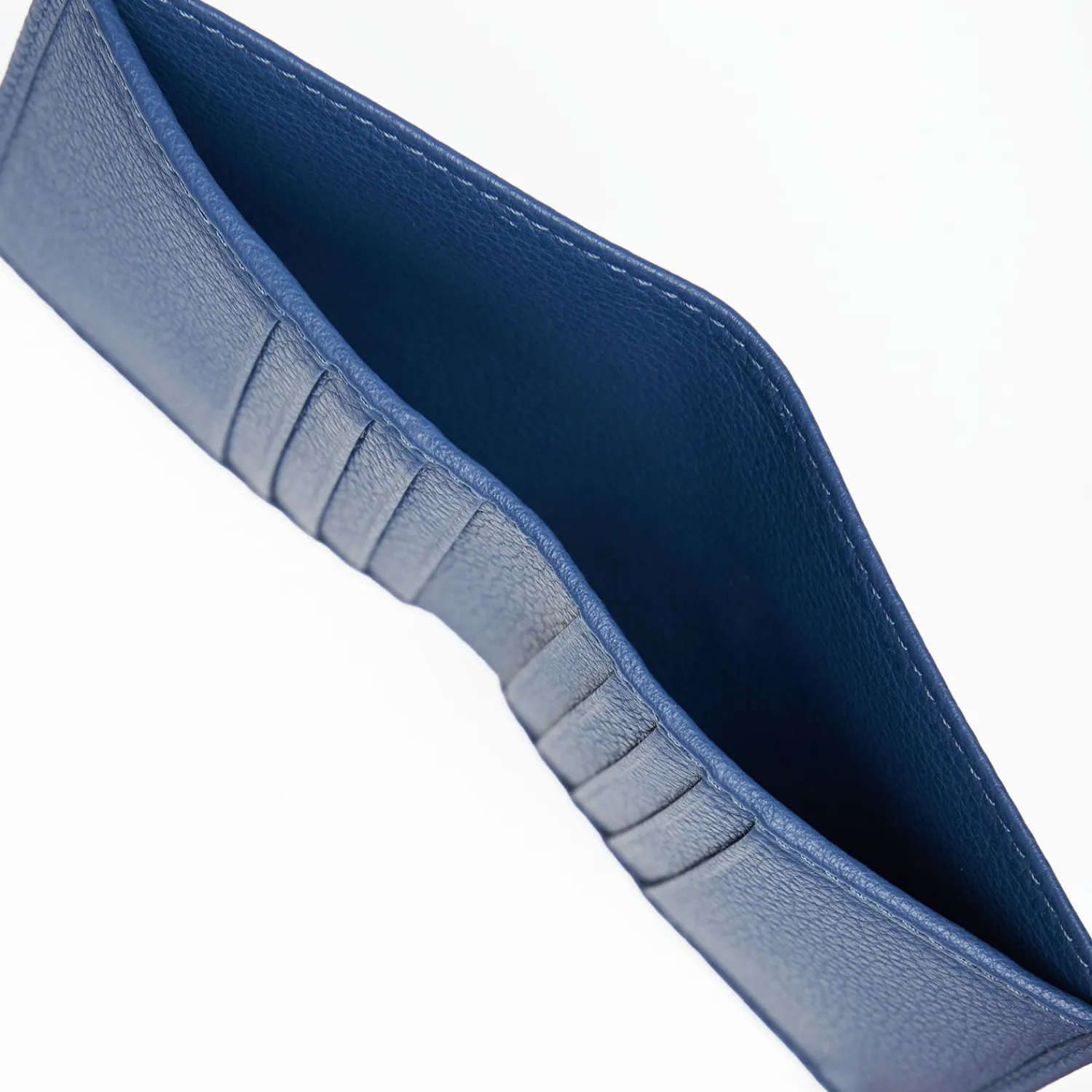 Blue Hammered Leather Small Wallet>E.Marinella Hot