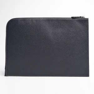Blue Leather Portfolio With Strap>E.Marinella Hot