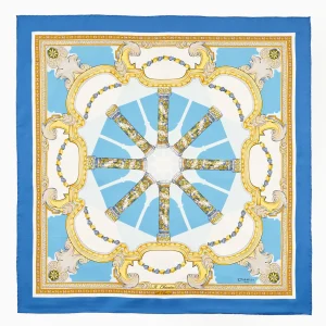 Blue Silk Scarf 90 - Santa Chiara Cloister>E.Marinella Best