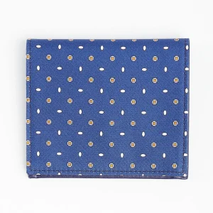 Blue Small Wallet In Silk And Leather>E.Marinella Best Sale