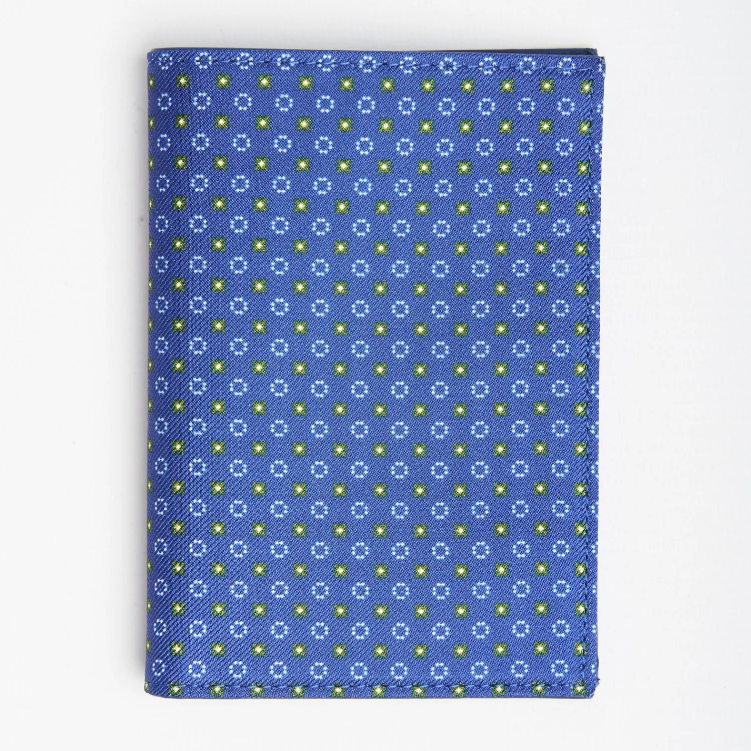 Blue Vertical Wallet In Silk And Leather>E.Marinella Best