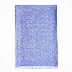 Bluette Em Logo Scarf In Wool And Cashmere>E.Marinella Outlet