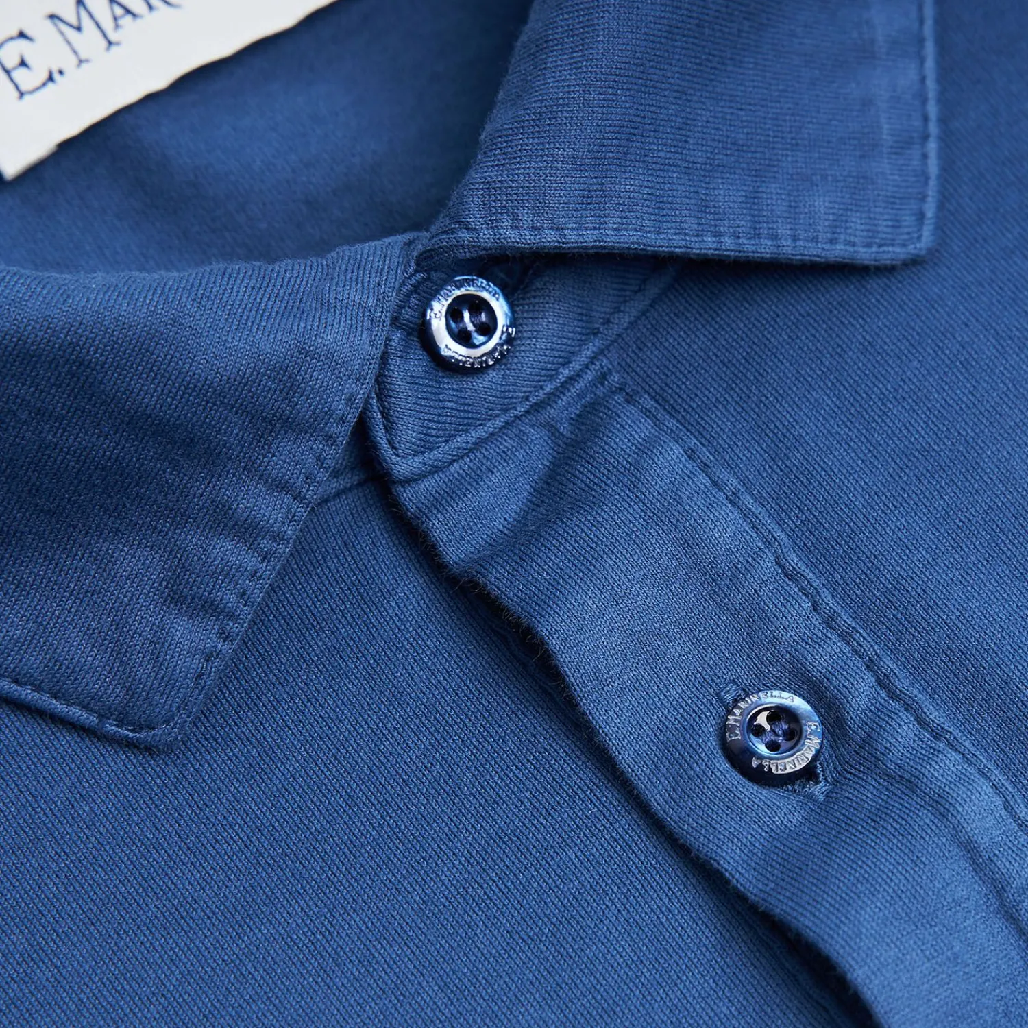 Bluette Jersey Short Sleeve Polo Shirt>E.Marinella Sale