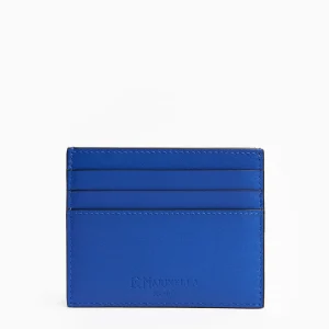 Bluette Leather Credit Card Holder - 7 Compartments>E.Marinella Store