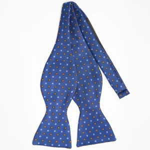 Bluette Silk Bowtie To Self-Tie - Small Flower Pattern>E.Marinella Best