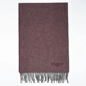 Burgundy And Grey Double-Faced Cashmere Scarf>E.Marinella Fashion