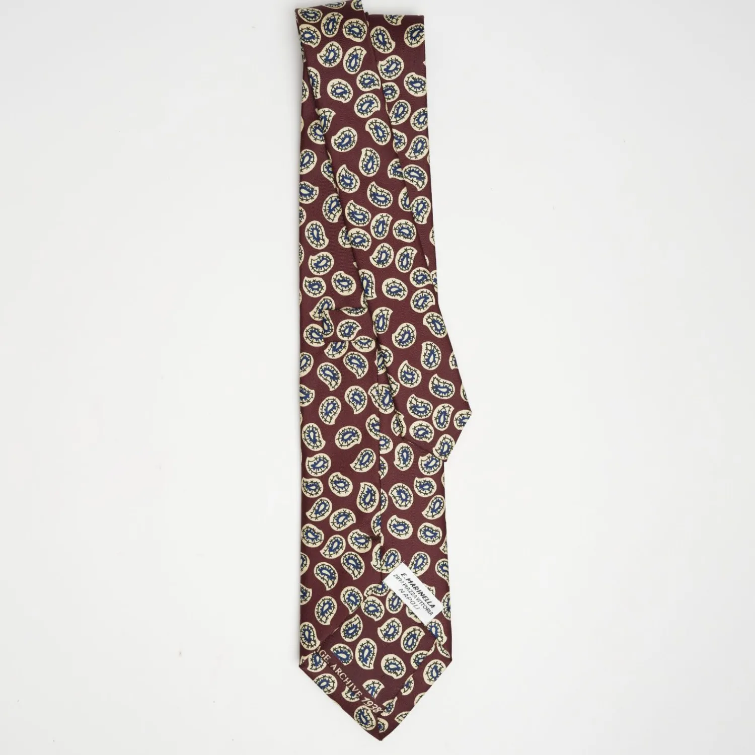 Burgundy Archivio Collection Silk Tie 1938_04>E.Marinella Clearance