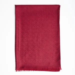 Burgundy Em Logo Scarf Em Logo Scarf In Wool And Cashmere>E.Marinella Store