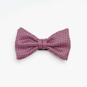 Burgundy Pre-Knotted Silk Bowtie- Small Geometric Pattern>E.Marinella Cheap