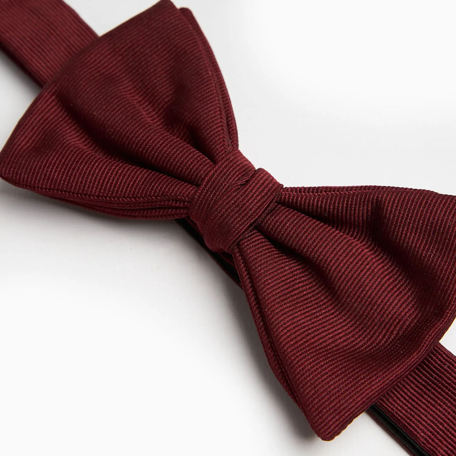 Burgundy Pre-Knotted Silk Bowtie - Solid Color>E.Marinella Sale
