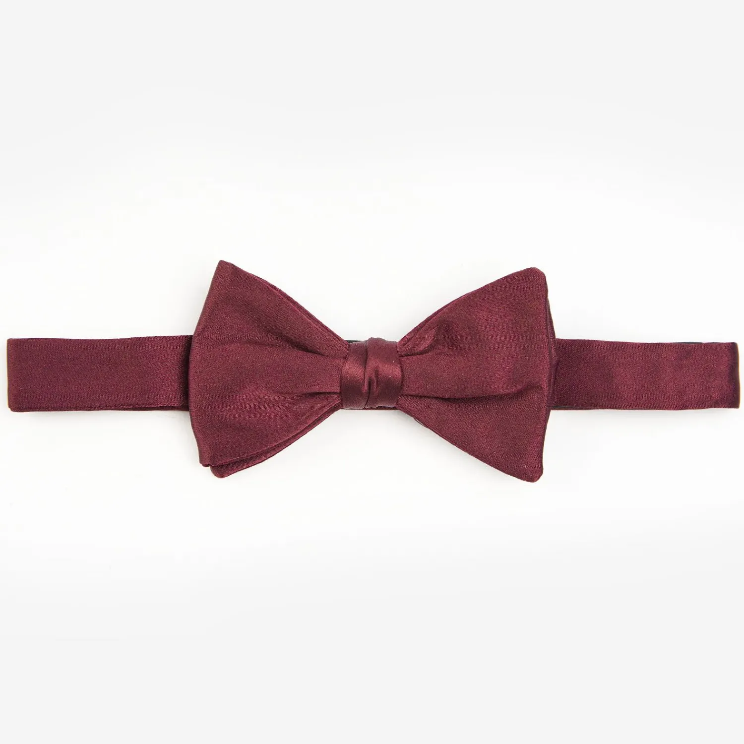 Burgundy Pre-Knotted Silk Satin Bowtie - Solid Color>E.Marinella Online