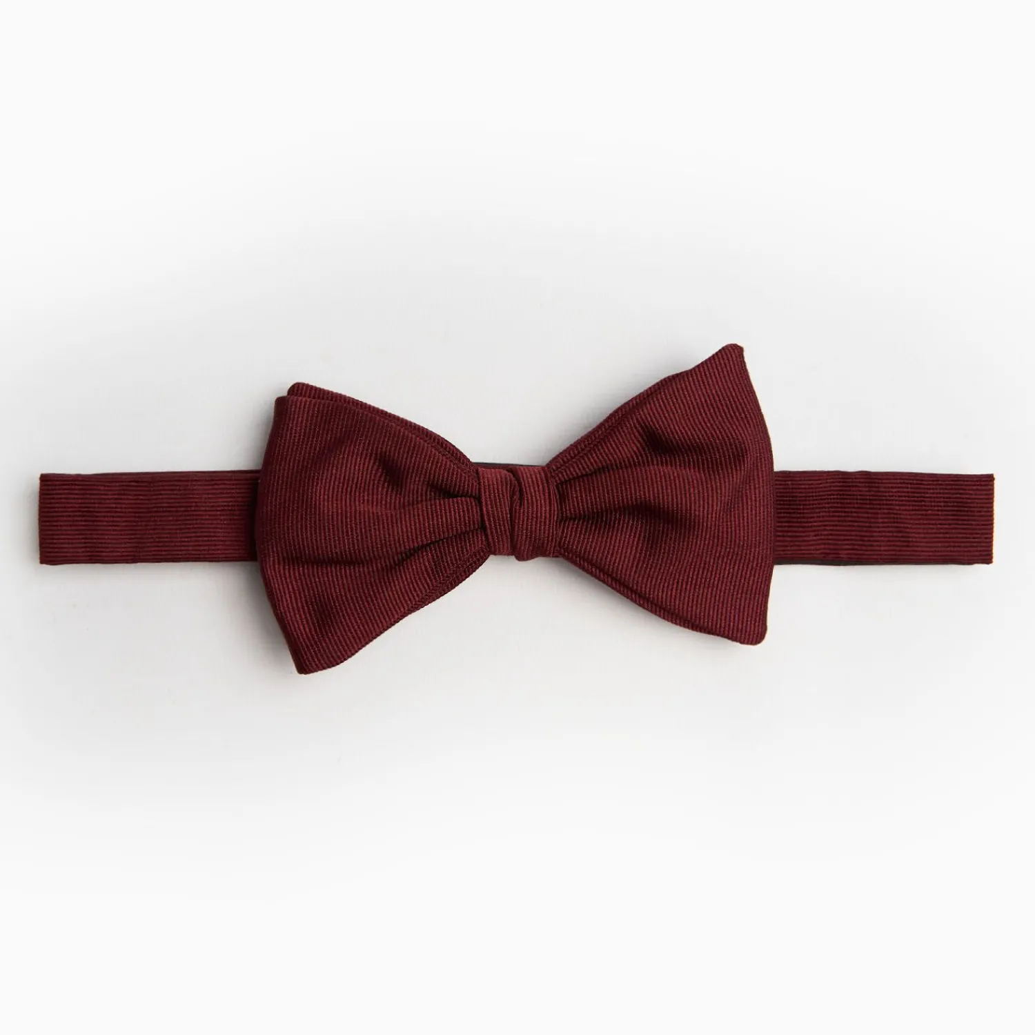 Burgundy Pre-Knotted Silk Bowtie - Solid Color>E.Marinella Sale