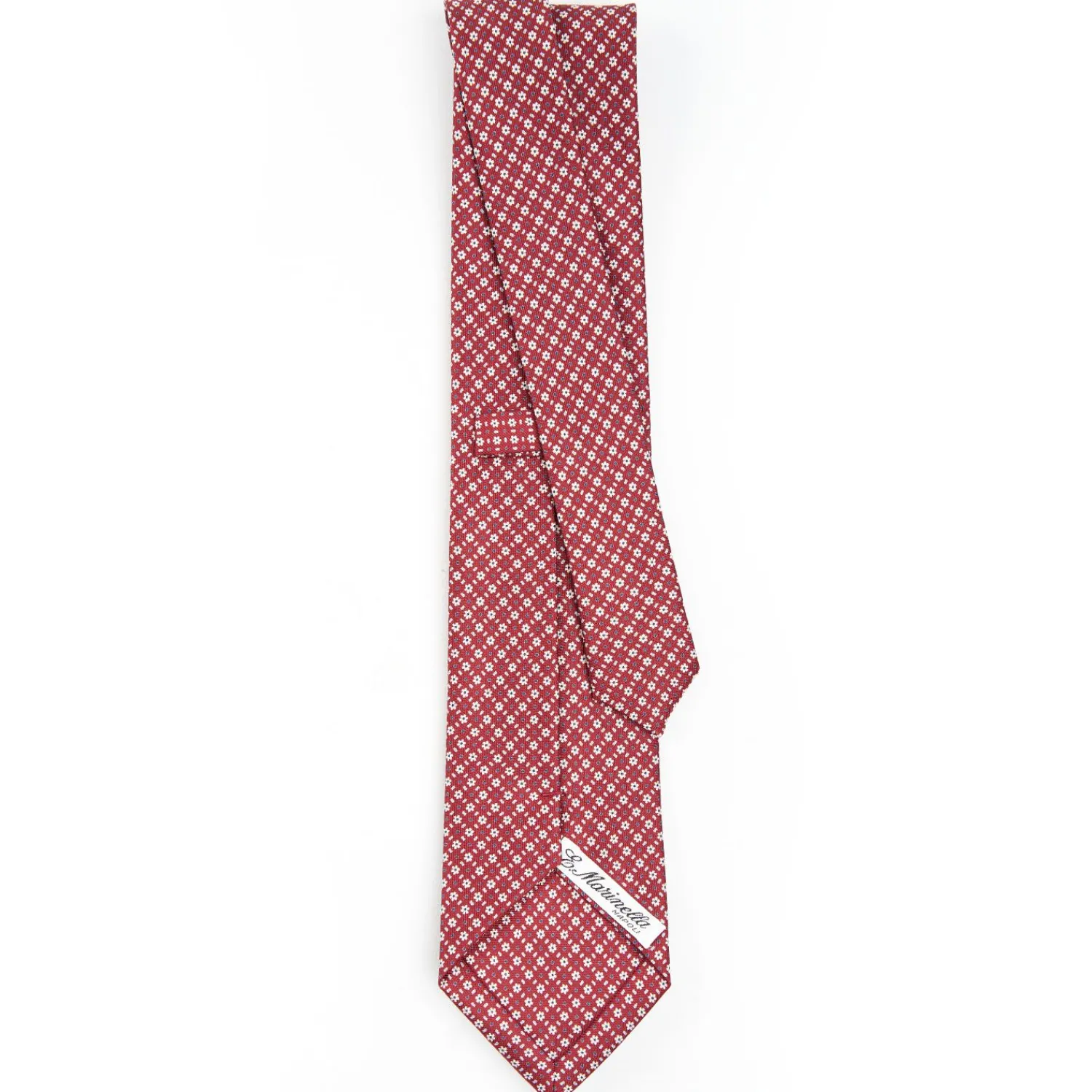 Burgundy Sartorial Classic Silk Tie - Small Flower Designs>E.Marinella Cheap