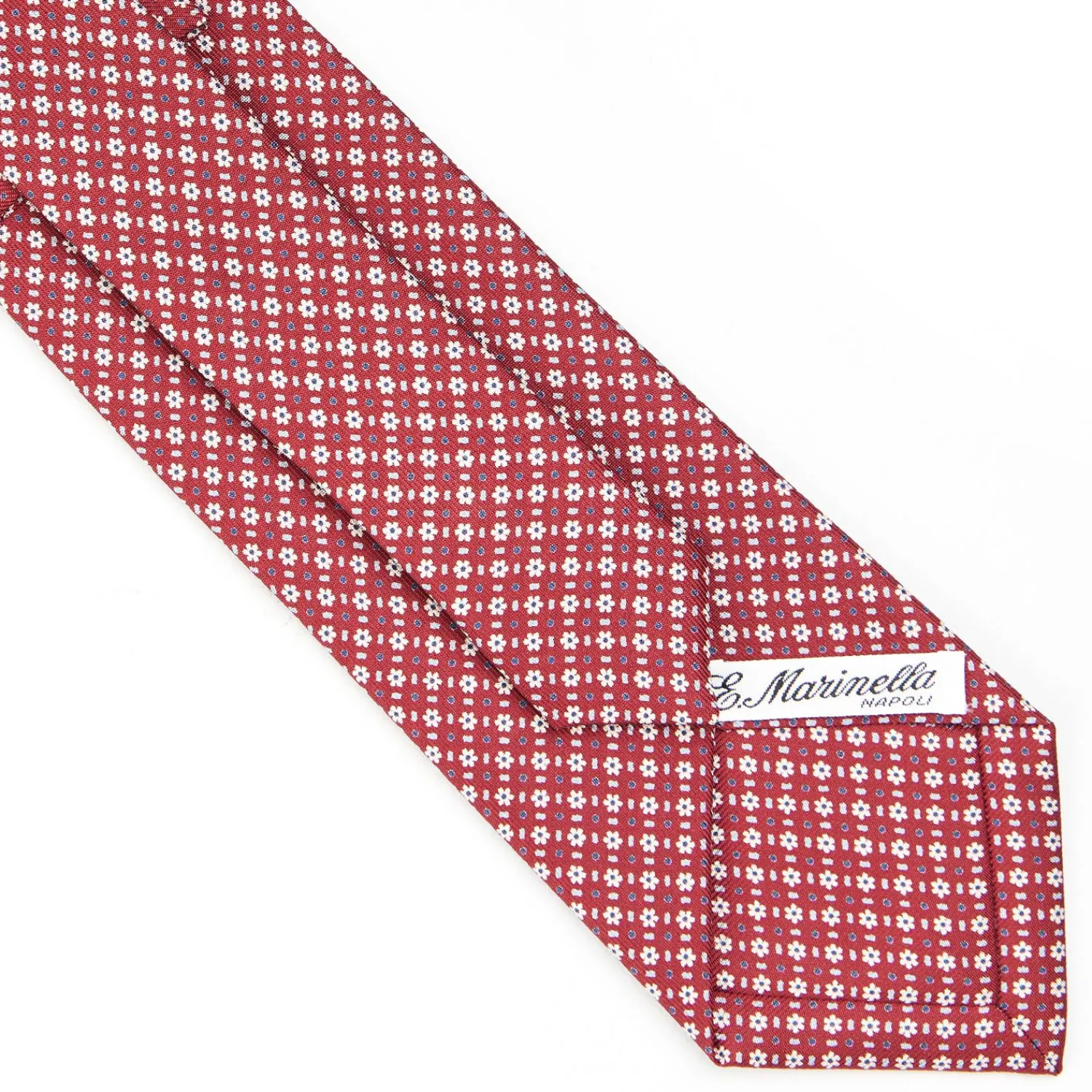 Burgundy Sartorial Classic Silk Tie - Small Flower Designs>E.Marinella Cheap