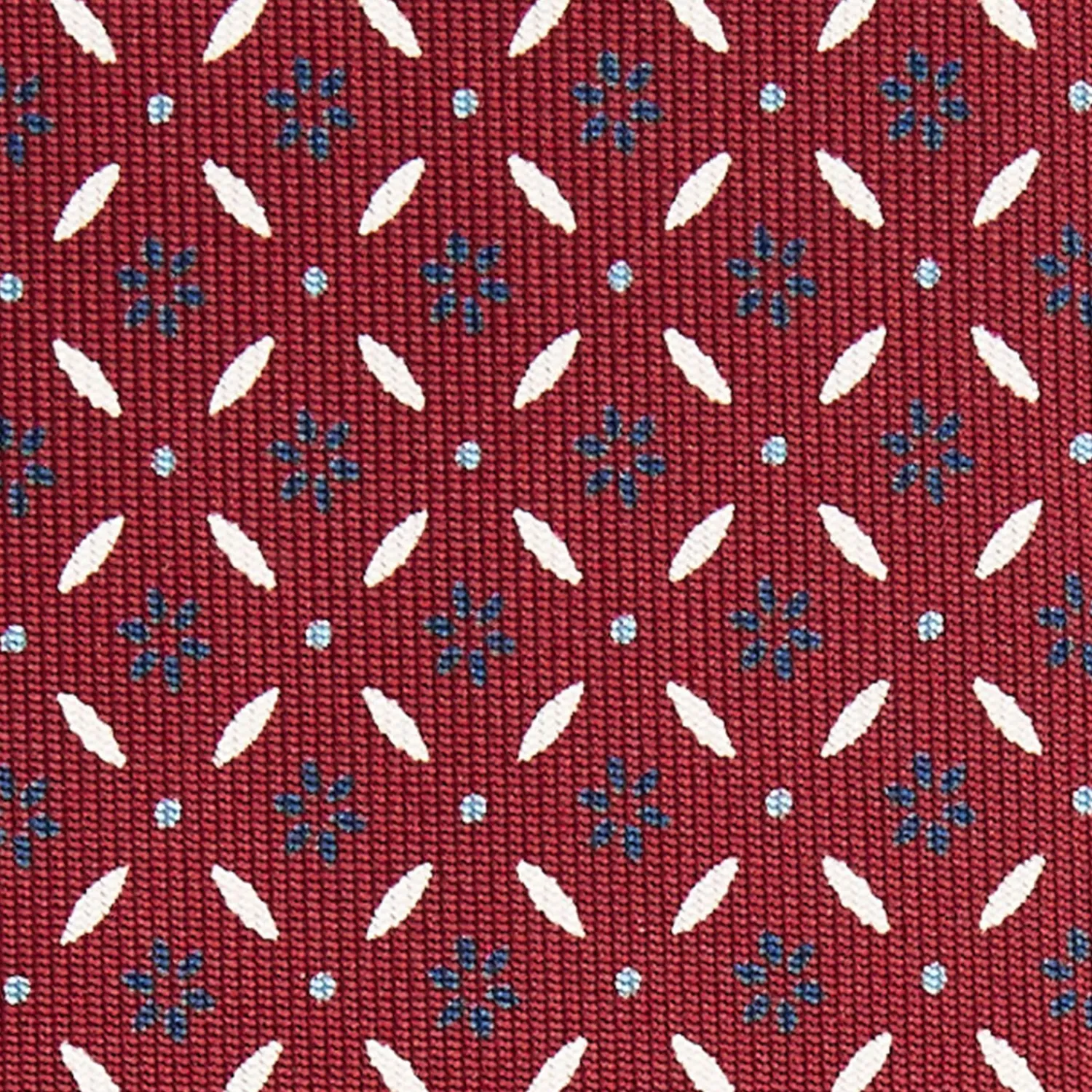 Burgundy Sartorial Classic Silk Tie - Small Flower Pattern>E.Marinella Shop