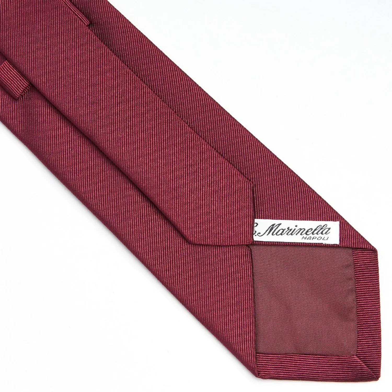 Burgundy Sartorial Jacquard Silk Tie - Solid Colours>E.Marinella Hot