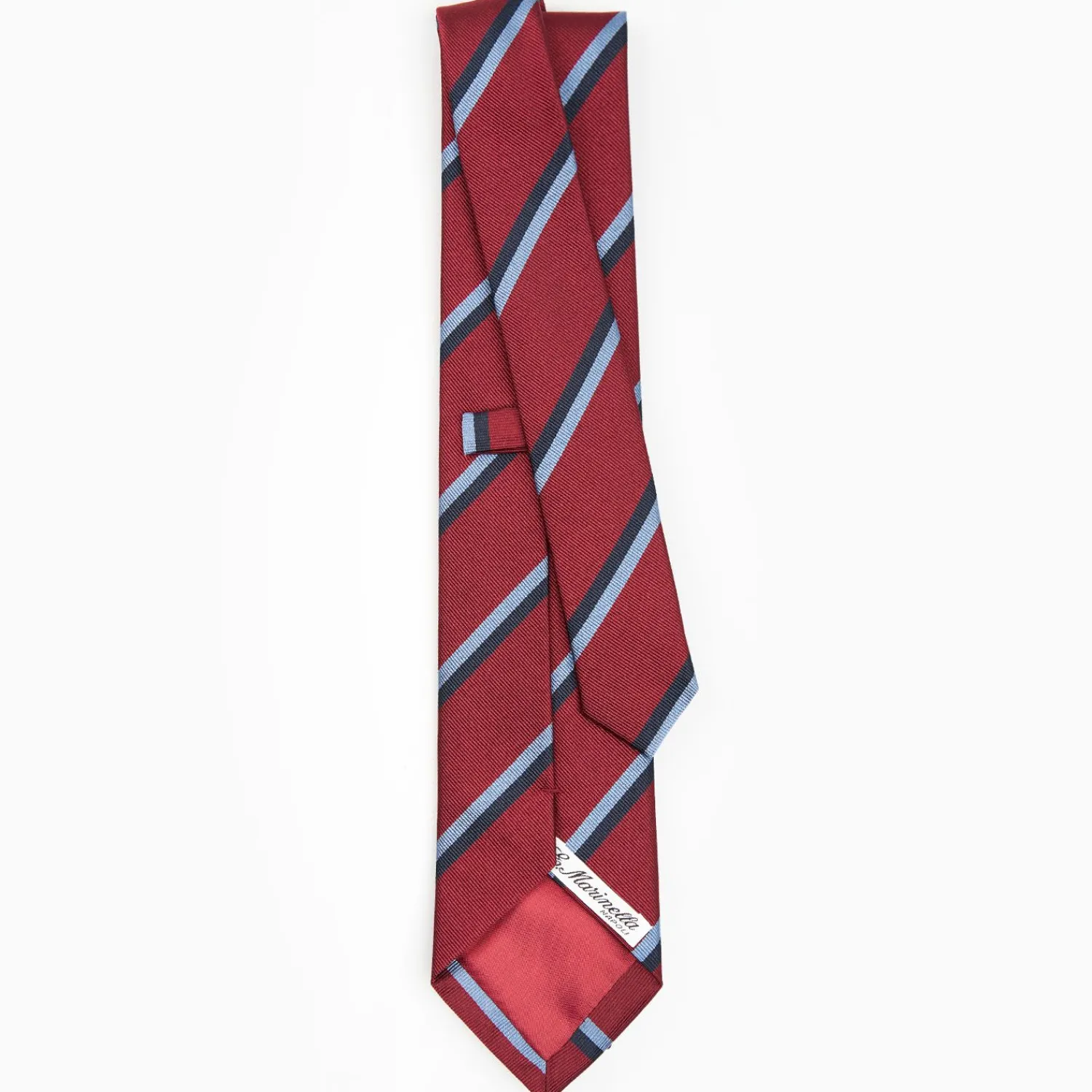 Burgundy Sartorial Striped Silk Tie>E.Marinella Outlet