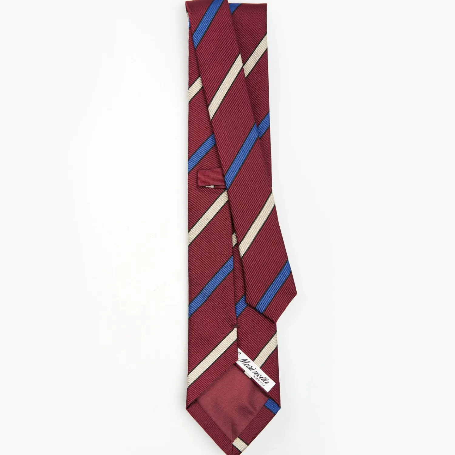 Burgundy Sartorial Striped Tie>E.Marinella Best Sale