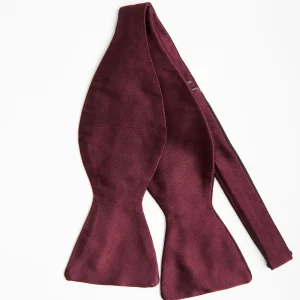 Burgundy Silk Satin Bowtie To Self-Tie - Solid Color>E.Marinella Online