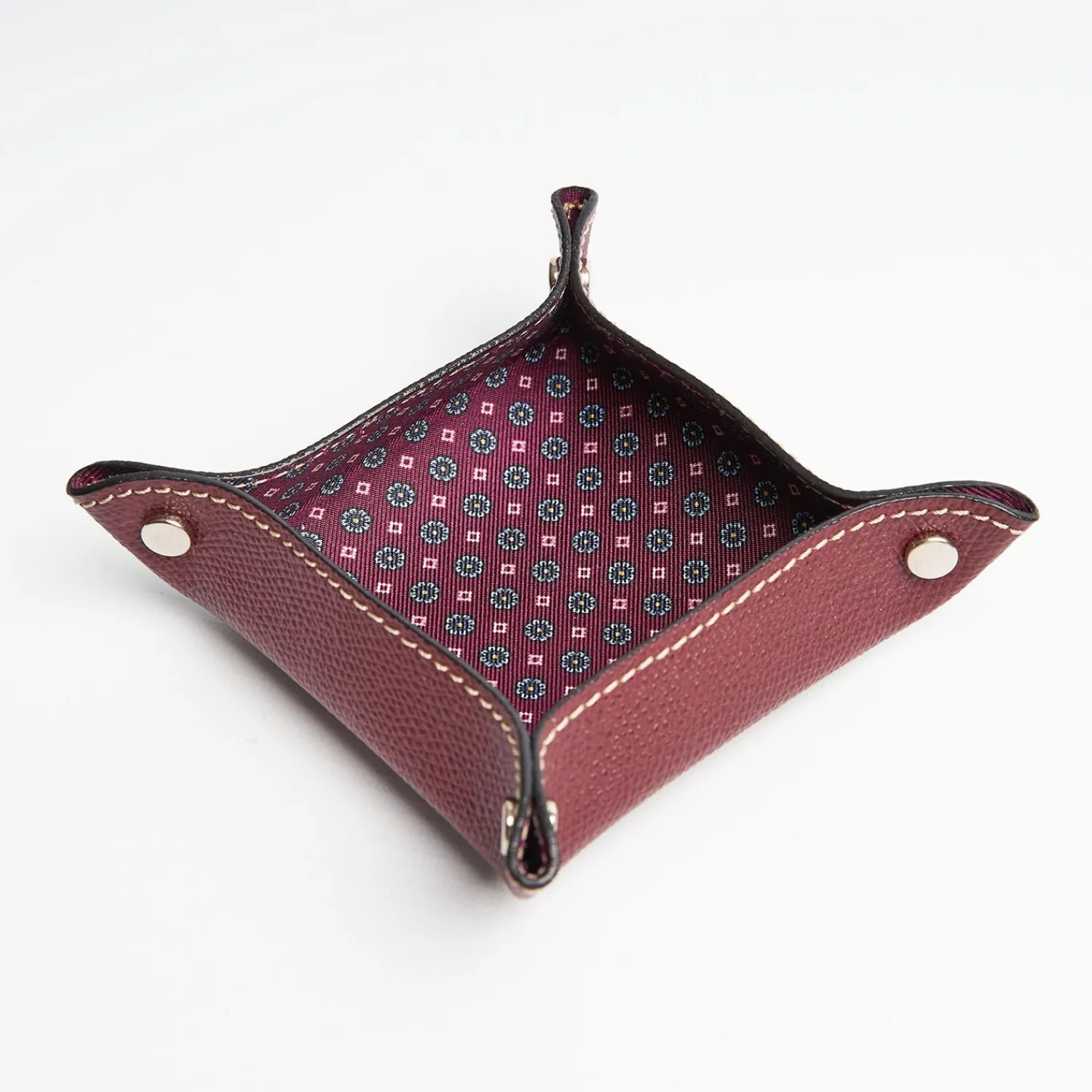 Burgundy Small Leather Vide00A0Poche>E.Marinella New