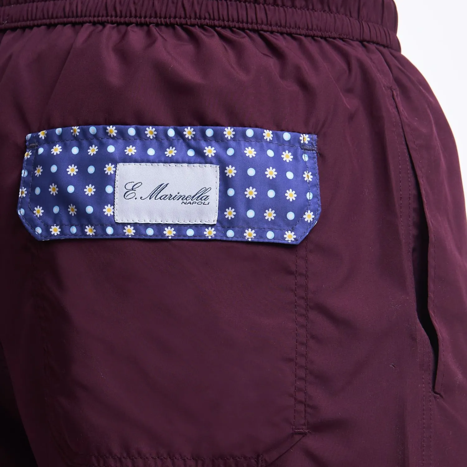 Burgundy Swim Short - Plain Colour>E.Marinella Best