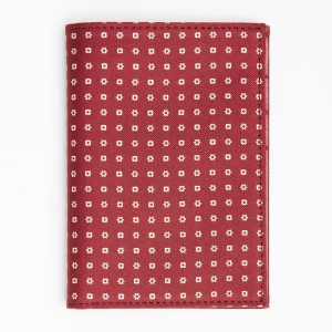 Burgundy Vertical Wallet In Silk And Leather>E.Marinella Best