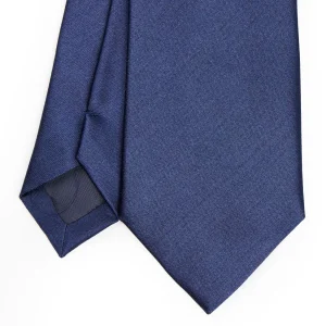 Cerimonial Solid Blue Silk Satin Tie>E.Marinella Discount