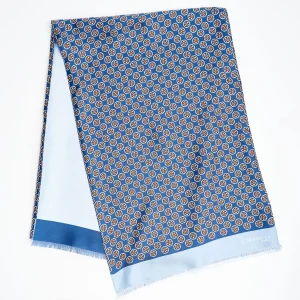 Dark And Light Blue Double Silk Scarf>E.Marinella Hot