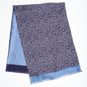 Dark And Light Blue Double Silk Scarf>E.Marinella Discount