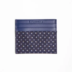 Dark Blu Silk And Leather Credit Card Holder 5 Compartments>E.Marinella Fashion
