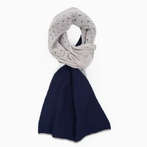 Dark Blue And Grey Dots Cashmere Neck Warmer>E.Marinella Discount