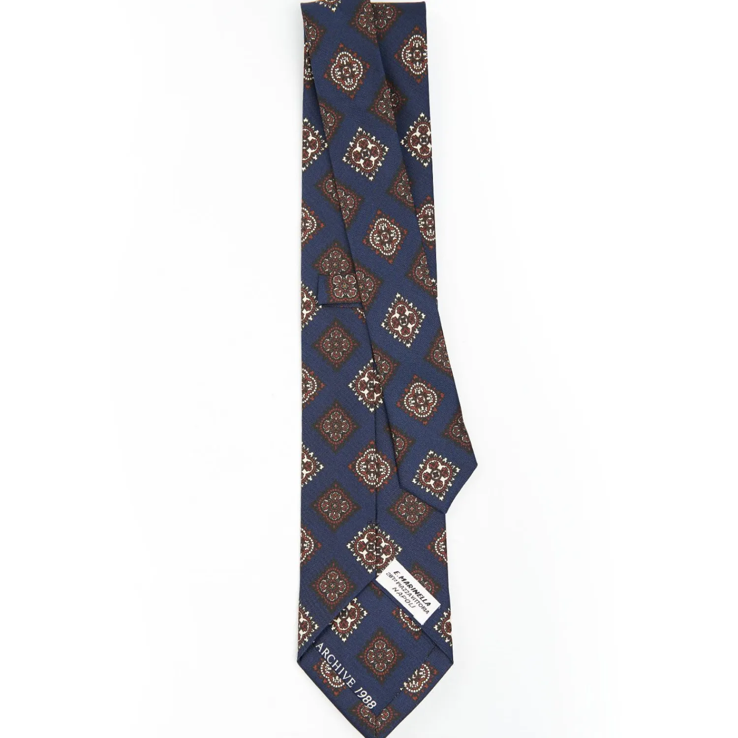 Dark Blue Archivio Collection Silk Tie 1988-02>E.Marinella Best Sale