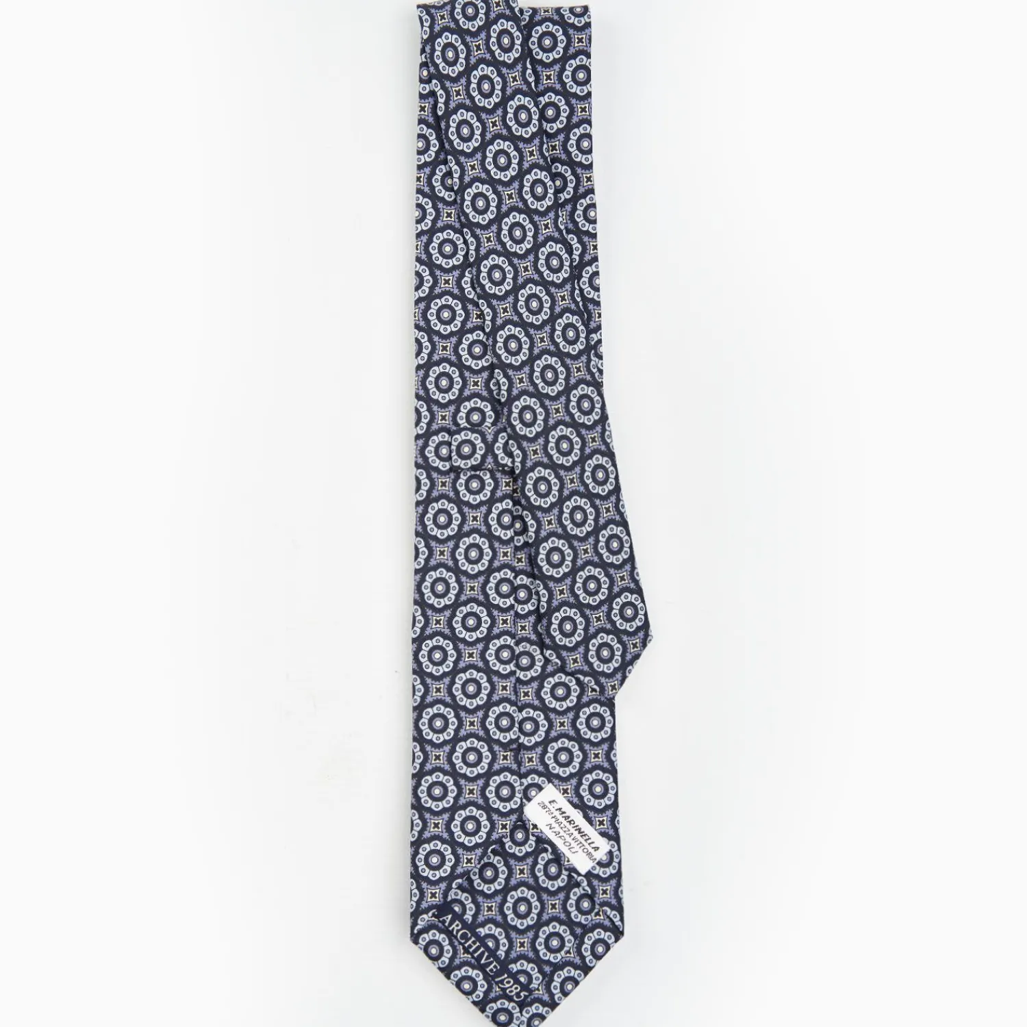 Dark Blue Archivio Collection Silk Tie 1985-01>E.Marinella New