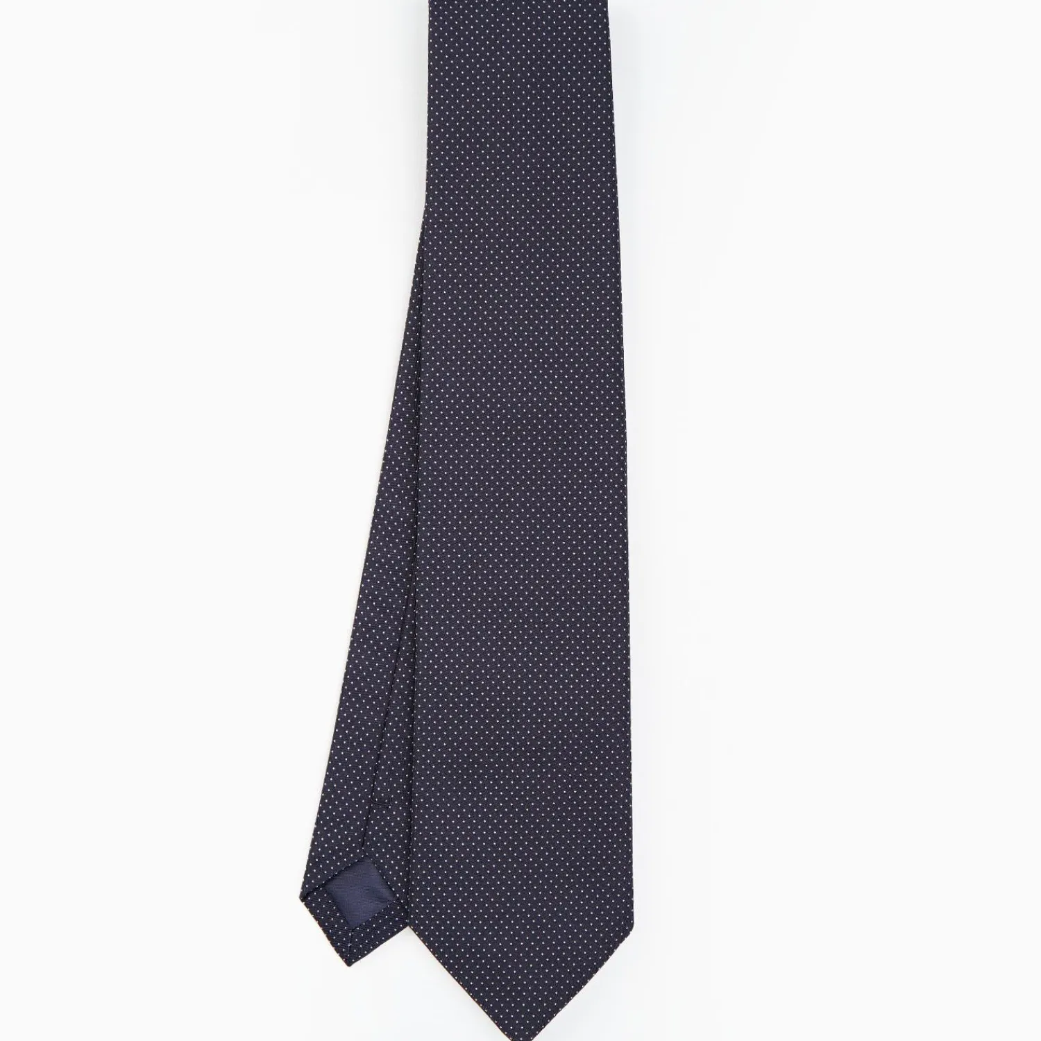 Dark Blue Ceremonial Jacquard Silk Tie Small Geometric Pattern>E.Marinella Hot