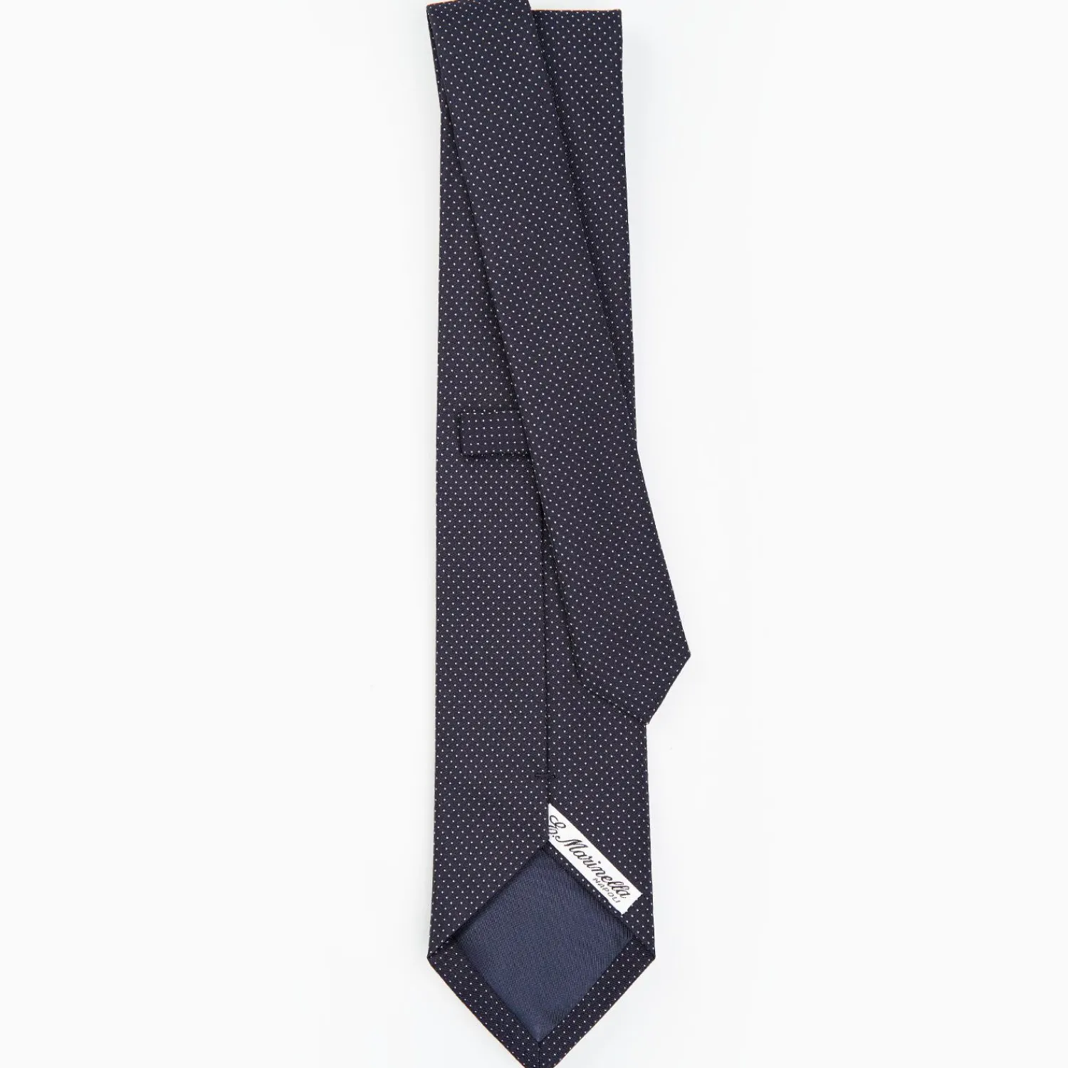 Dark Blue Ceremonial Jacquard Silk Tie Small Geometric Pattern>E.Marinella Hot