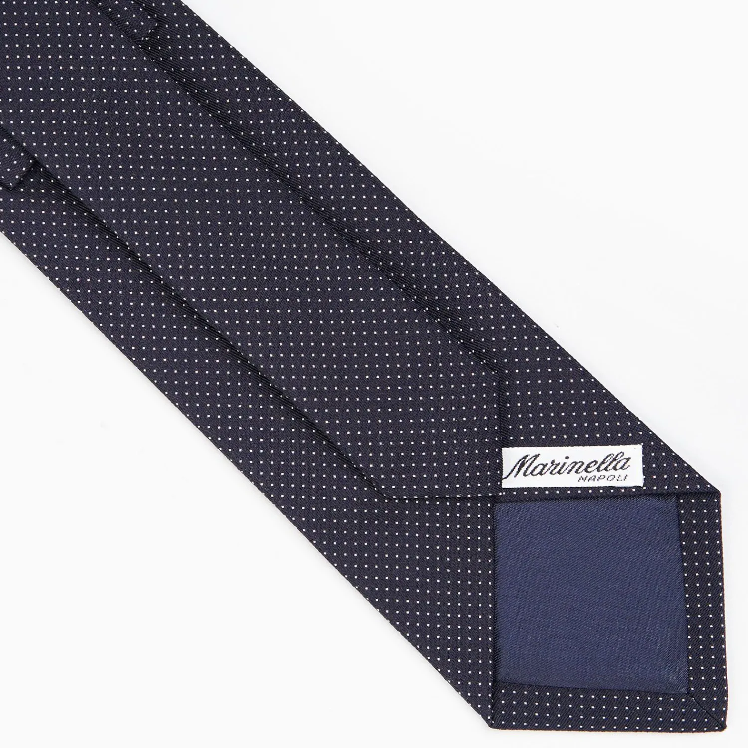 Dark Blue Ceremonial Jacquard Silk Tie Small Geometric Pattern>E.Marinella Hot