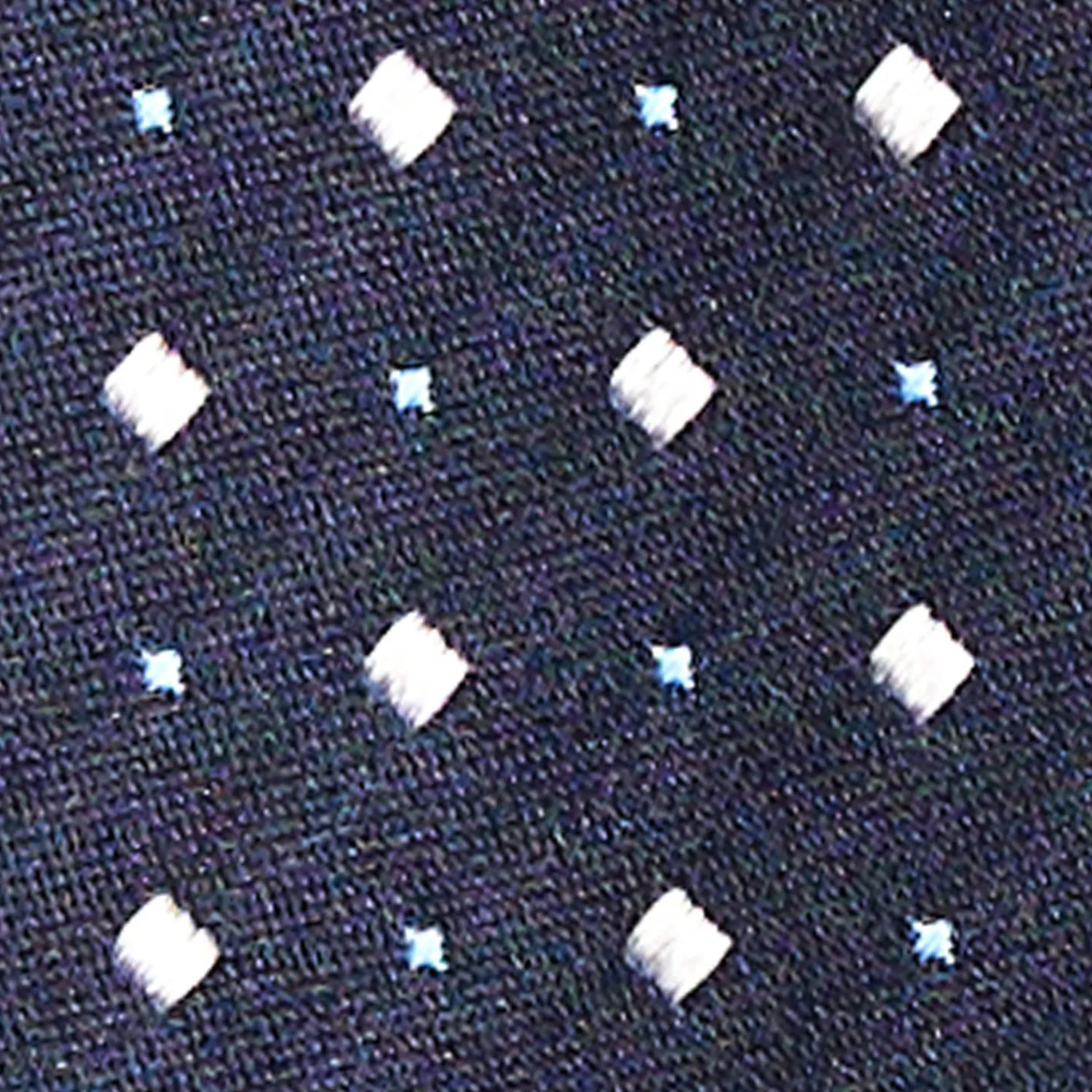 Dark Blue Cerimonial Silk Satin Tie - Small Geometric Pattern>E.Marinella Store