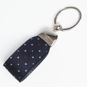 Dark Blue Keyfob In Silk And Leather>E.Marinella Hot