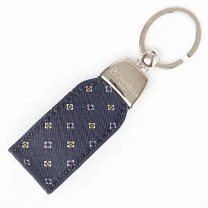 Dark Blue Keyfob In Silk And Leather>E.Marinella Hot