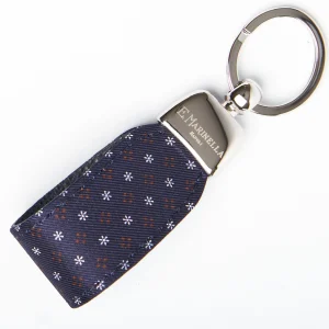 Dark Blue Keyfob In Silk And Leather>E.Marinella Sale