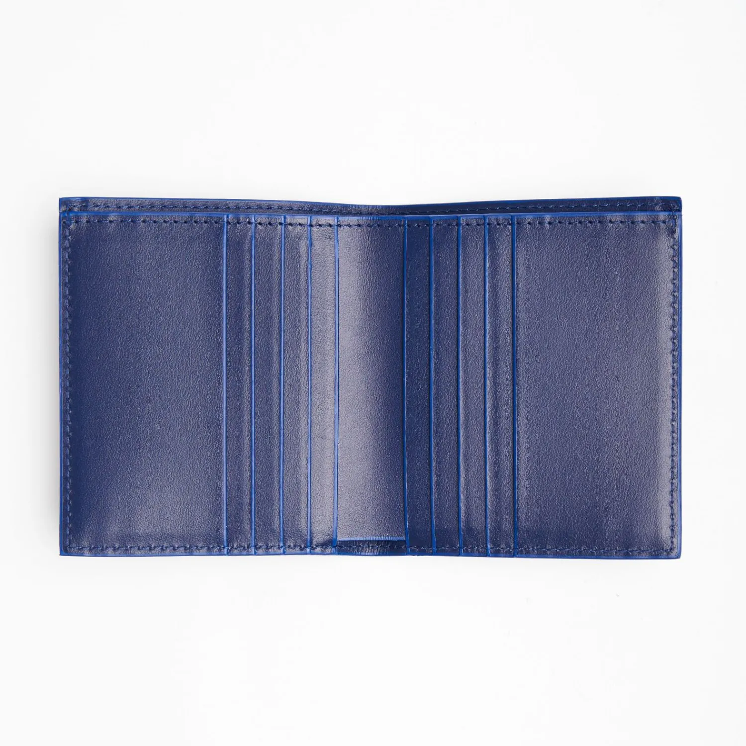 Dark Blue Leather Small Wallet>E.Marinella Shop