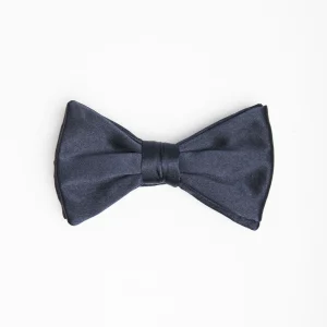 Dark Blue Pre-Knotted Silk Satin Bowtie - Solid Color>E.Marinella Discount