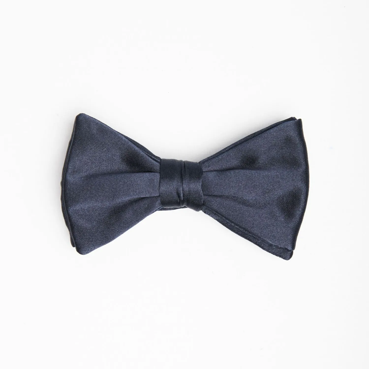 Dark Blue Pre-Knotted Silk Satin Bowtie - Solid Color>E.Marinella Discount