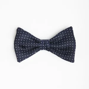 Dark Blue Pre-Knotted Silk Bowtie - Polka Dot Pattern>E.Marinella Hot